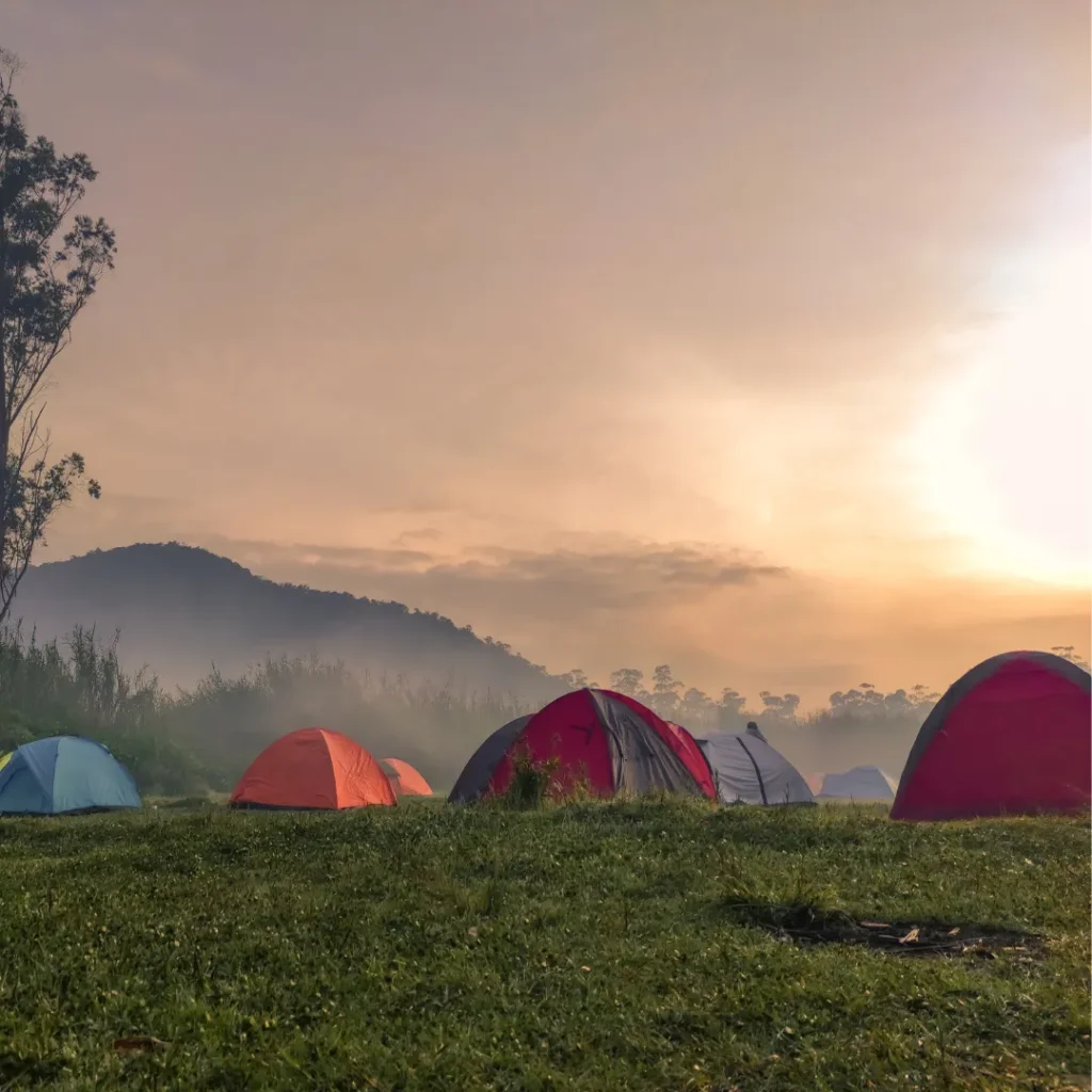 Hilltop camping in india